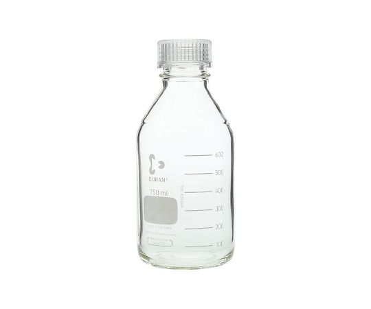 SCHOTT DURAN 017200-7503 A Screw-Top Bottle Round White (DURAN(R)) with Clear Cap 750mL